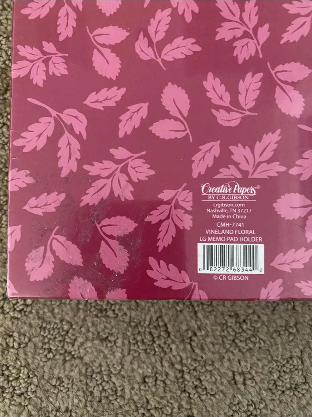 Vineland Floral LG Memo Pad Holder